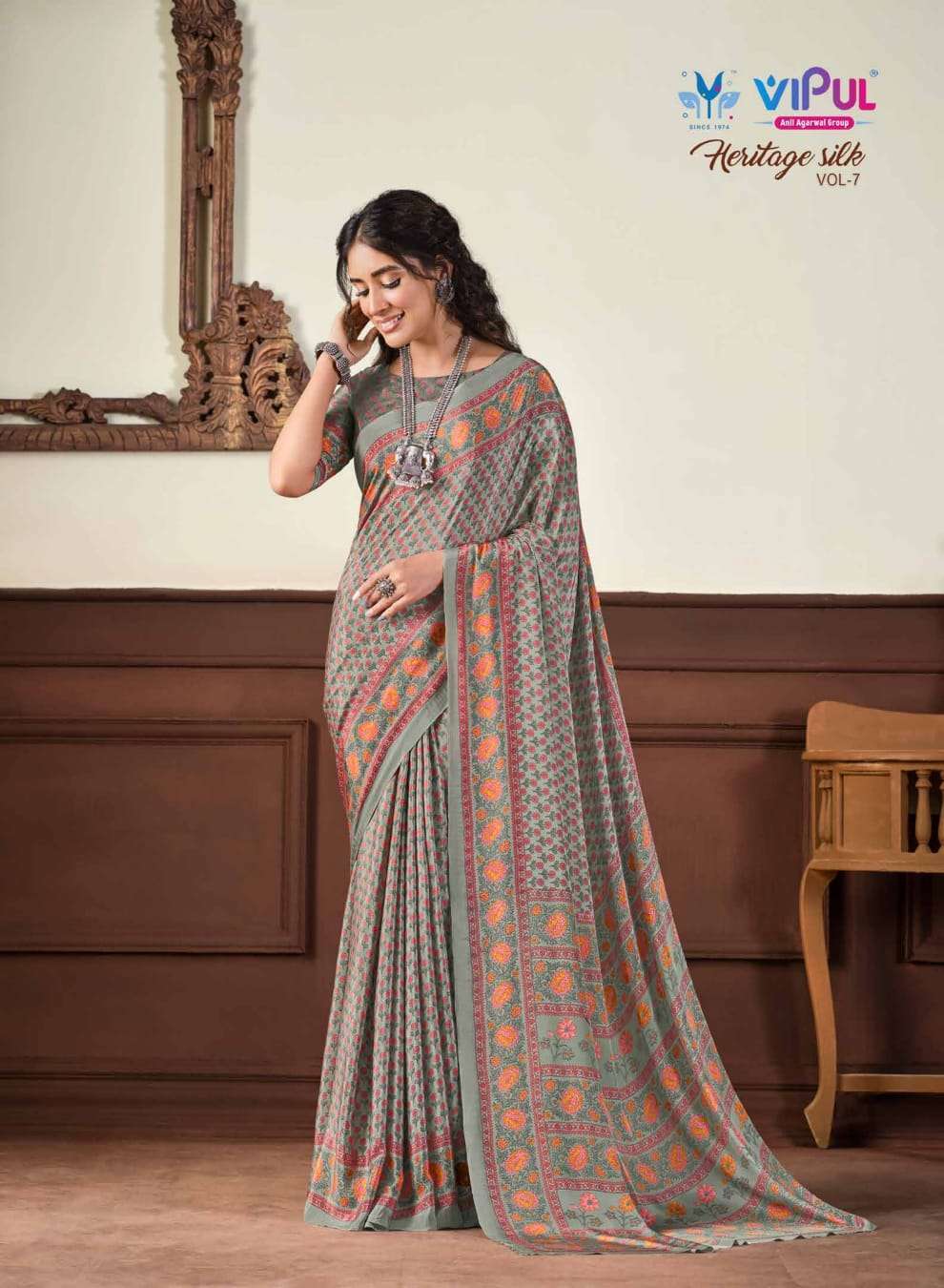 vipul heritage silk vol 7 series 60601-60618 crape saree