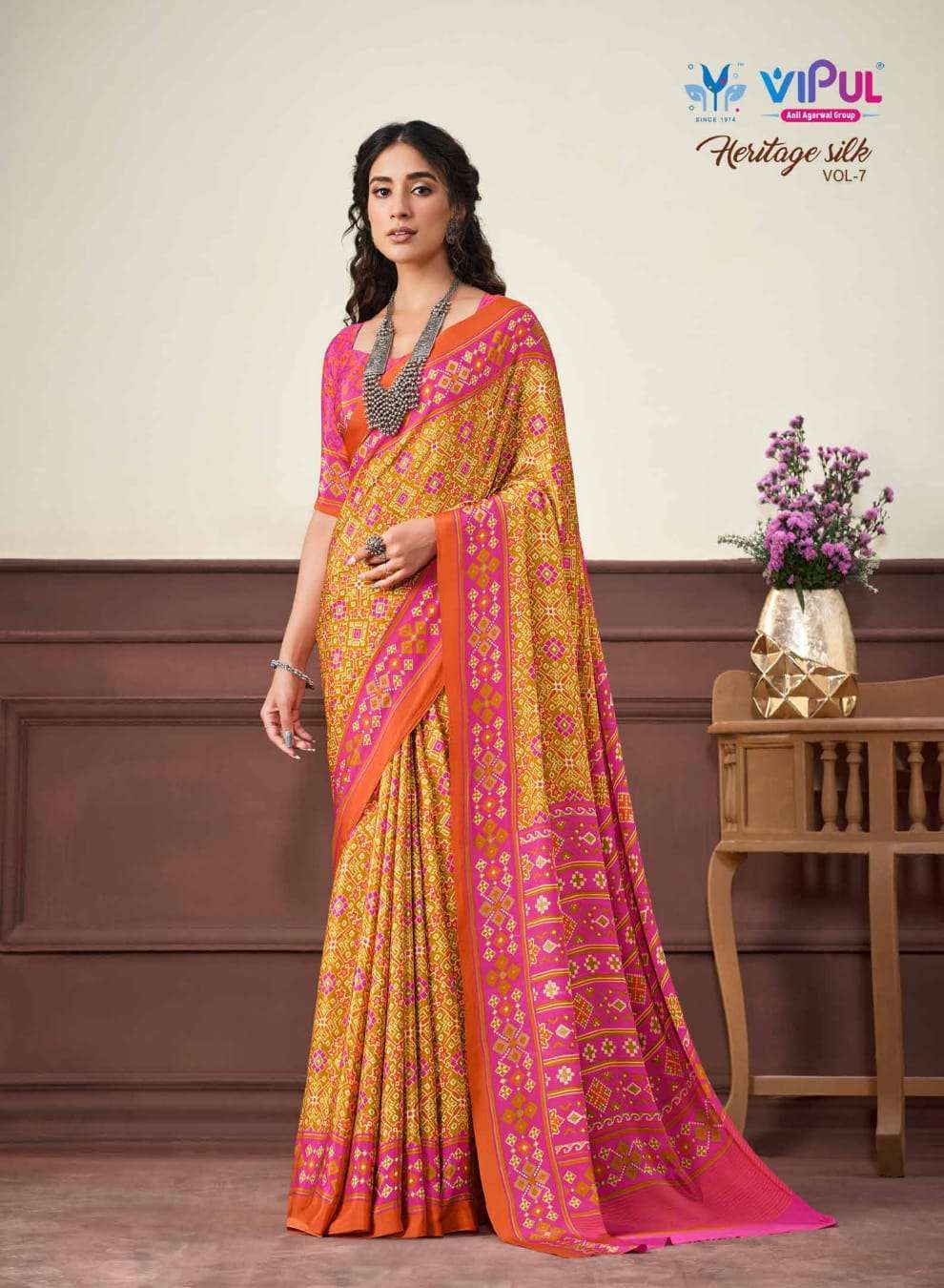 vipul heritage silk vol 7 series 60601-60618 crape saree