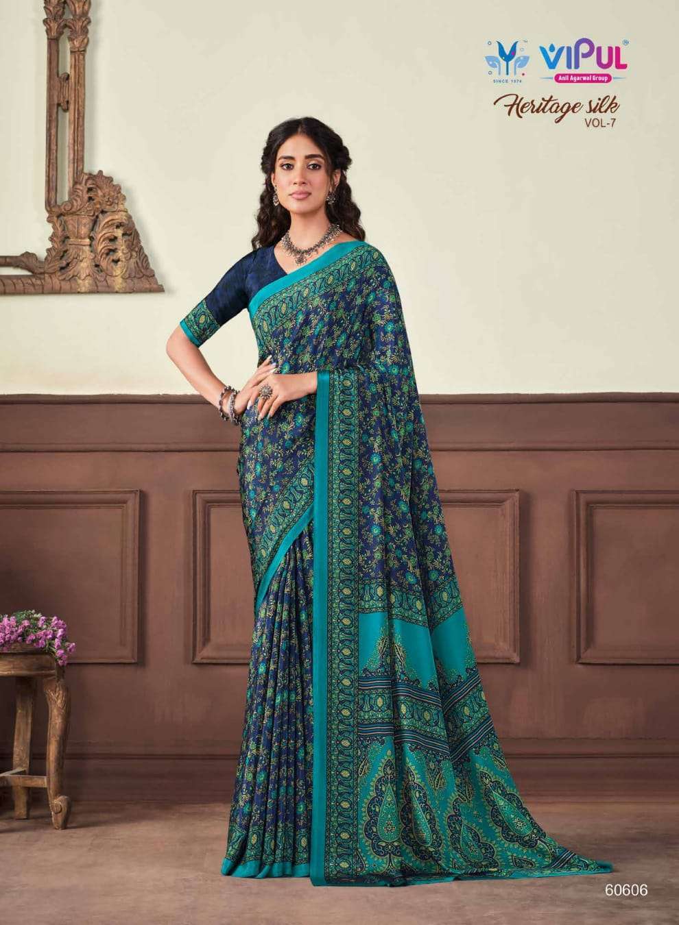 vipul heritage silk vol 7 series 60601-60618 crape saree