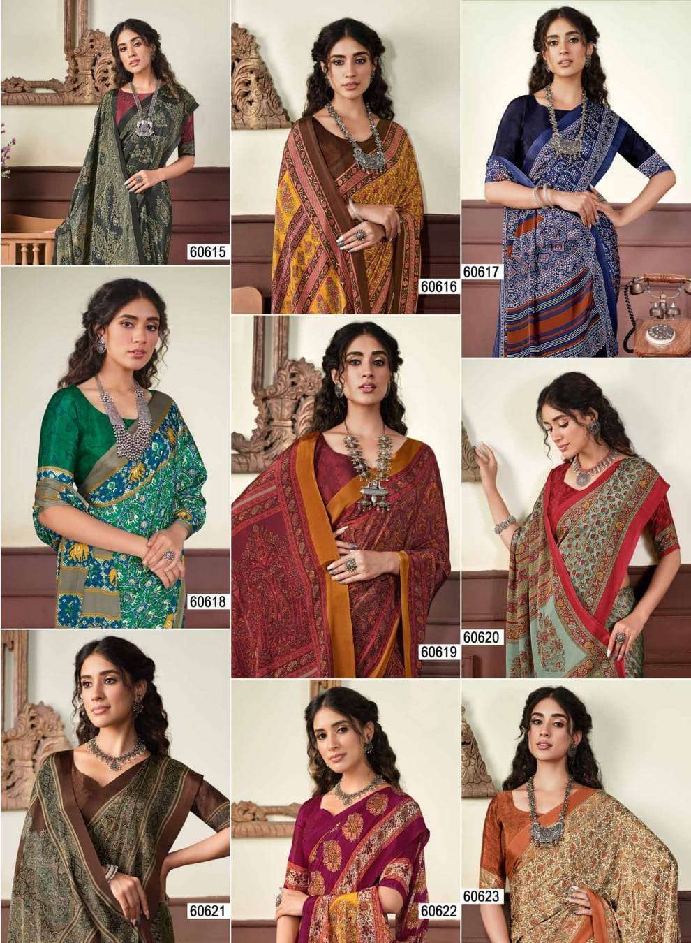 vipul heritage silk vol 7 series 60601-60618 crape saree