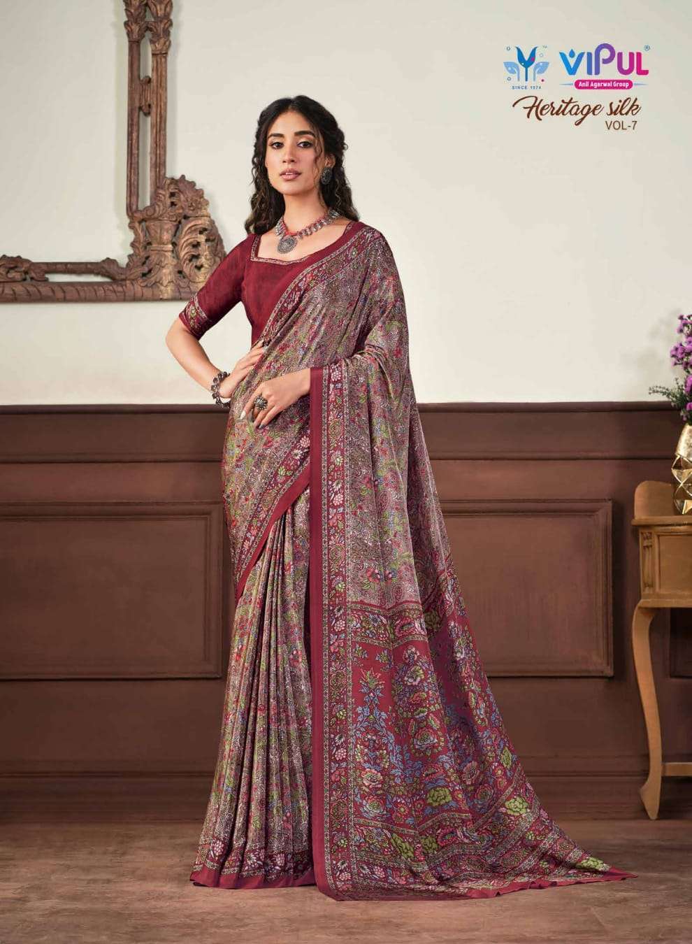 vipul heritage silk vol 7 series 60601-60618 crape saree