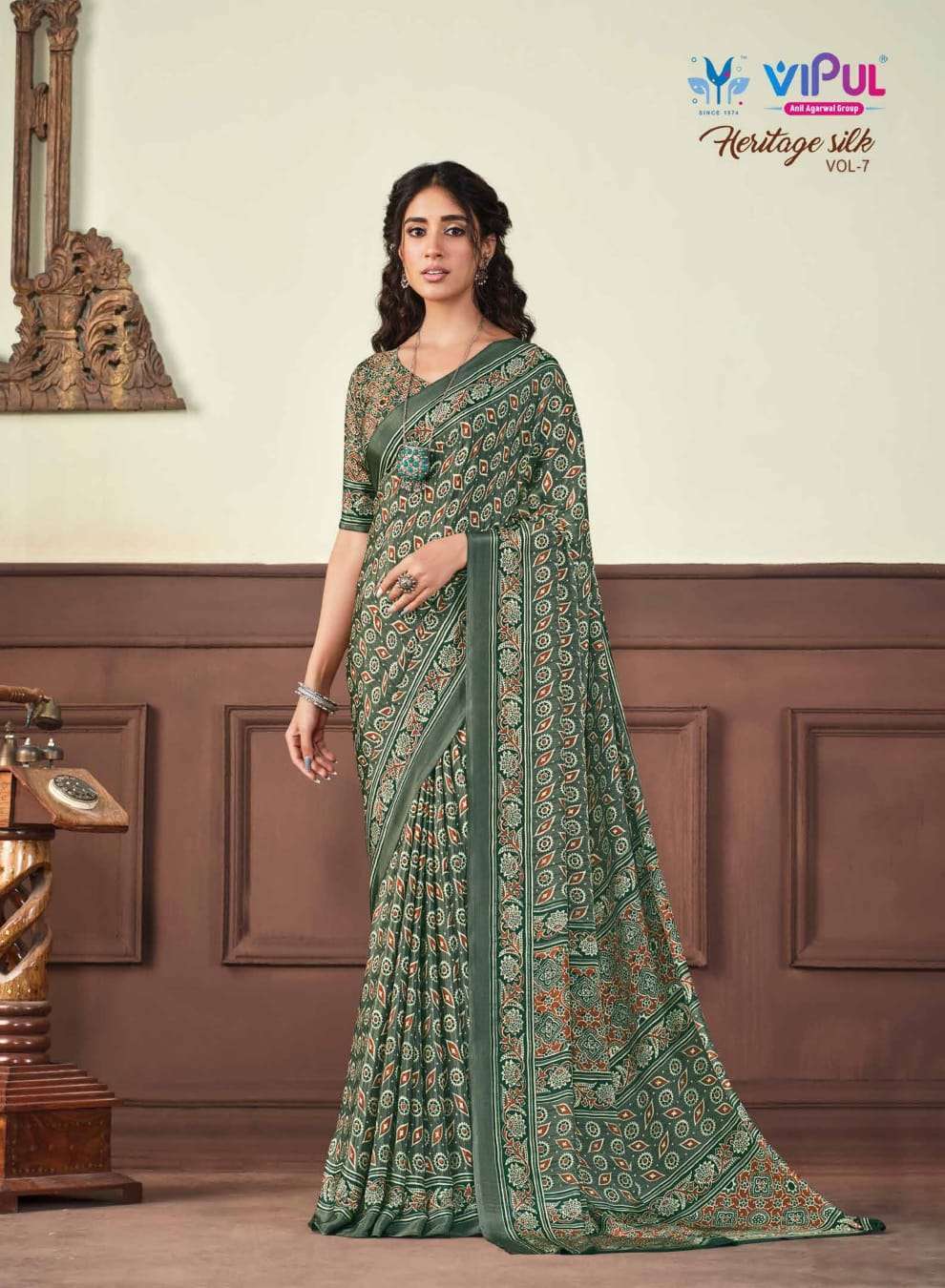 vipul heritage silk vol 7 series 60601-60618 crape saree