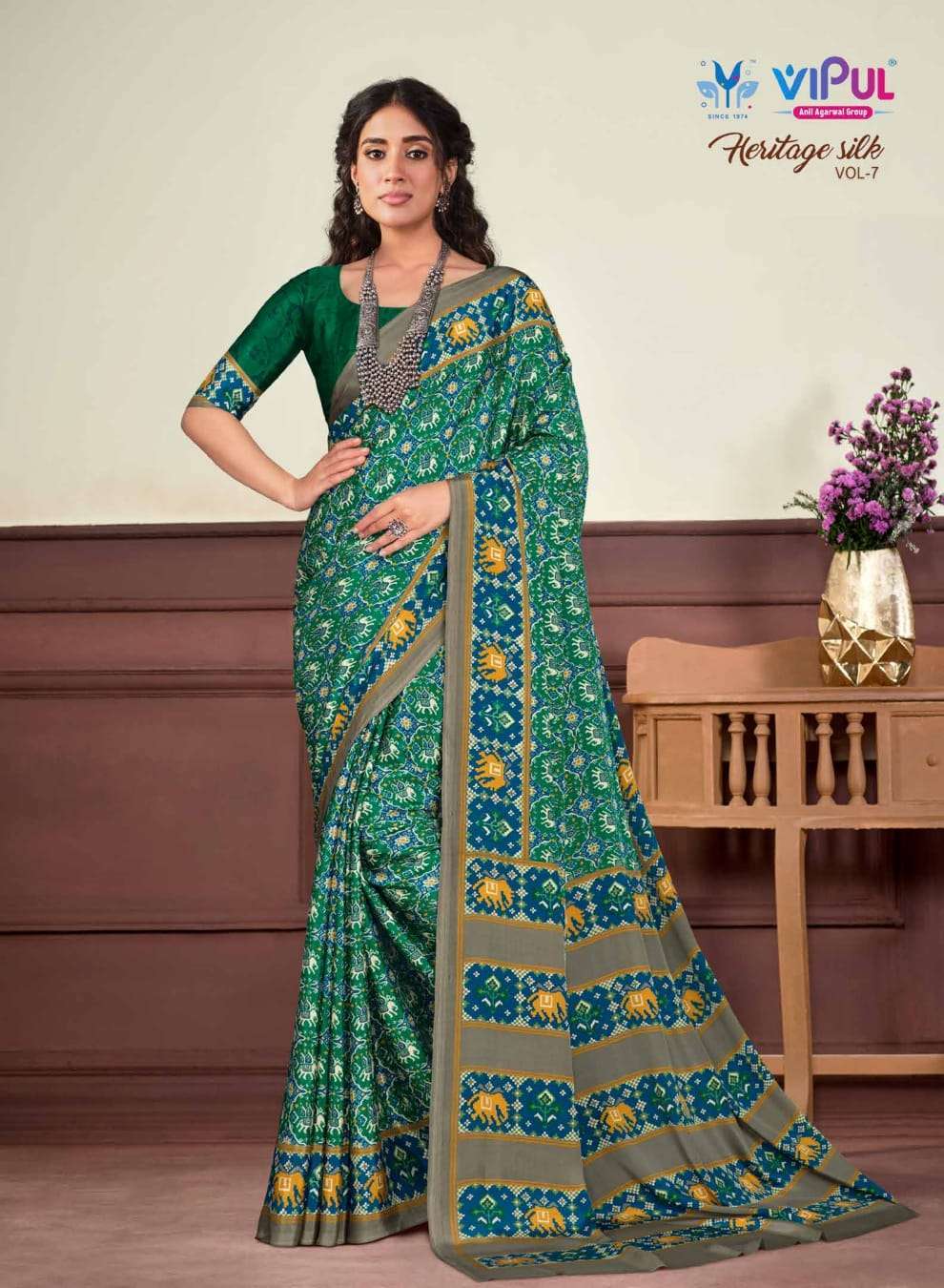 vipul heritage silk vol 7 series 60601-60618 crape saree