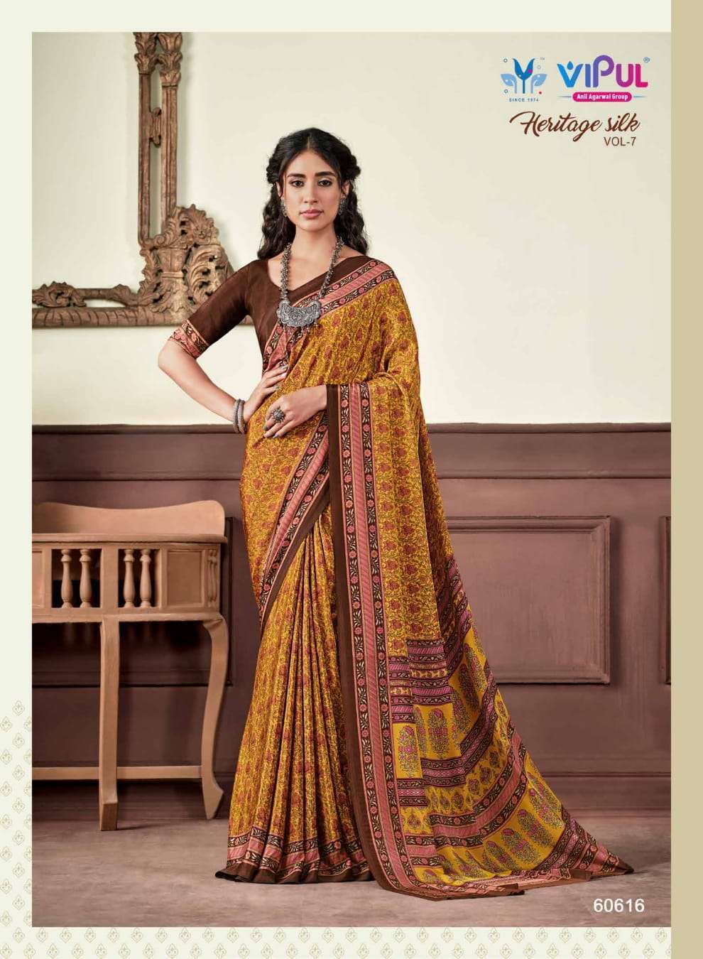 vipul heritage silk vol 7 series 60601-60618 crape saree