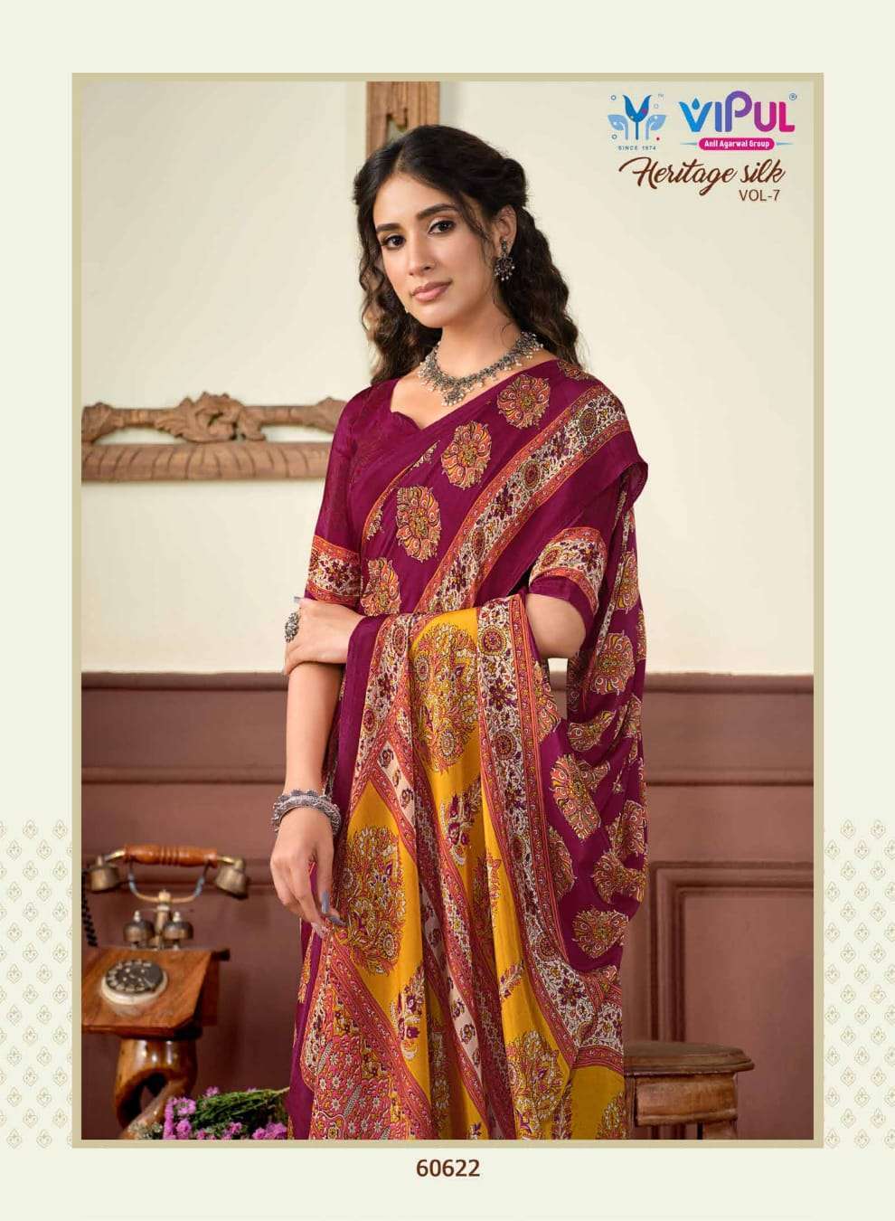 vipul heritage silk vol 7 series 60601-60618 crape saree