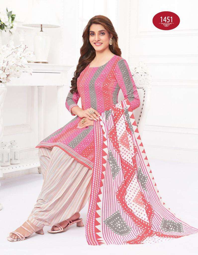 Baalar Colors Patiyala Vol-1 series 1445-1456 Cotton suit