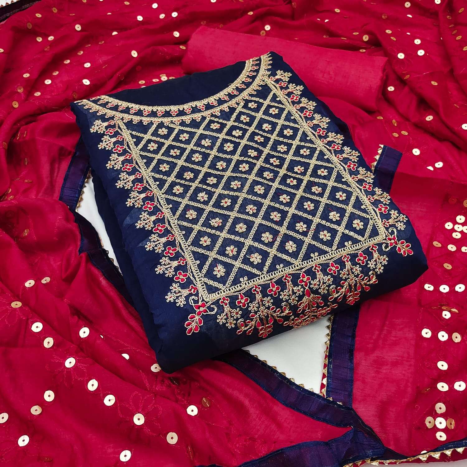bt-07 chanderi multi coding work non catalog suit 