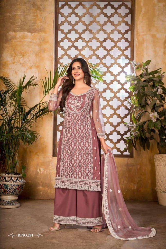 dani fahsion vaani vol 28 net cording work suit 