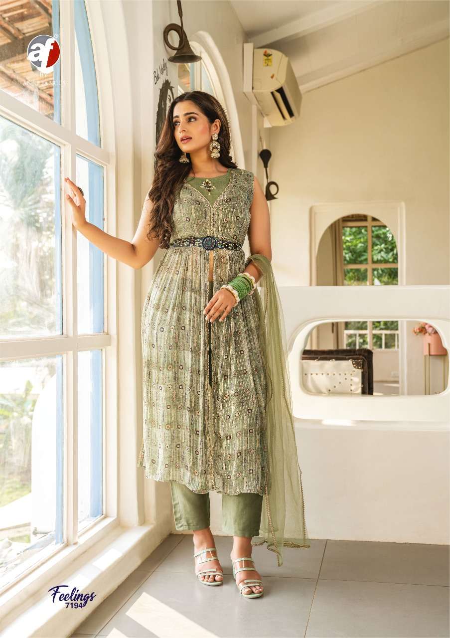 feelings designer pure corchet georgette suit 
