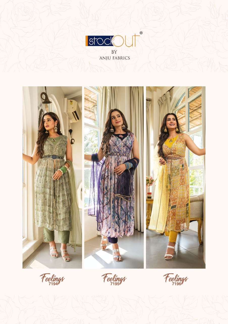feelings designer pure corchet georgette suit 