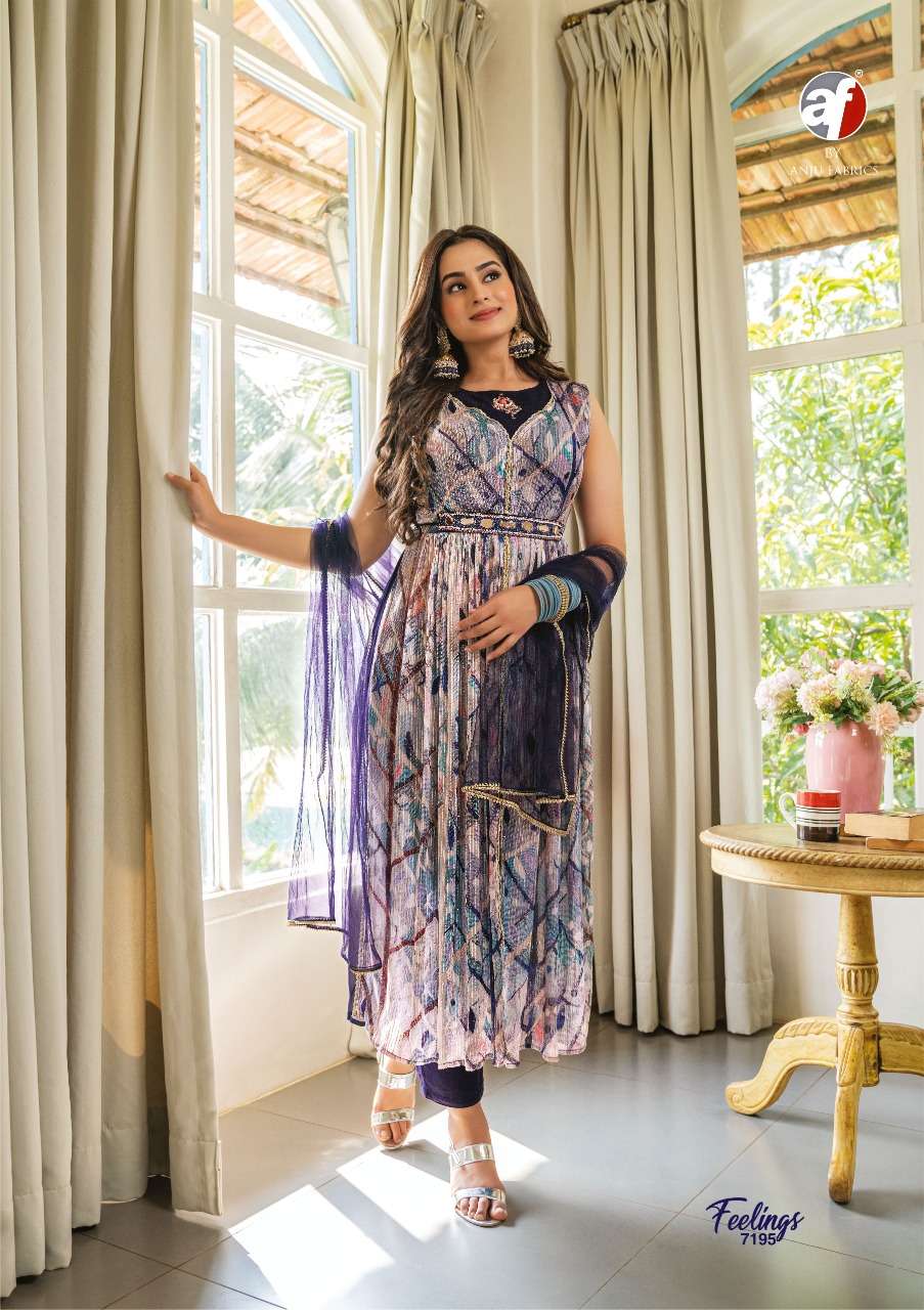 feelings designer pure corchet georgette suit 