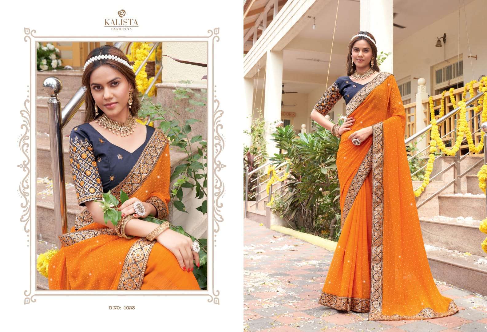 kalista fashions beautiful series 1021-1026 swaroskvi work saree