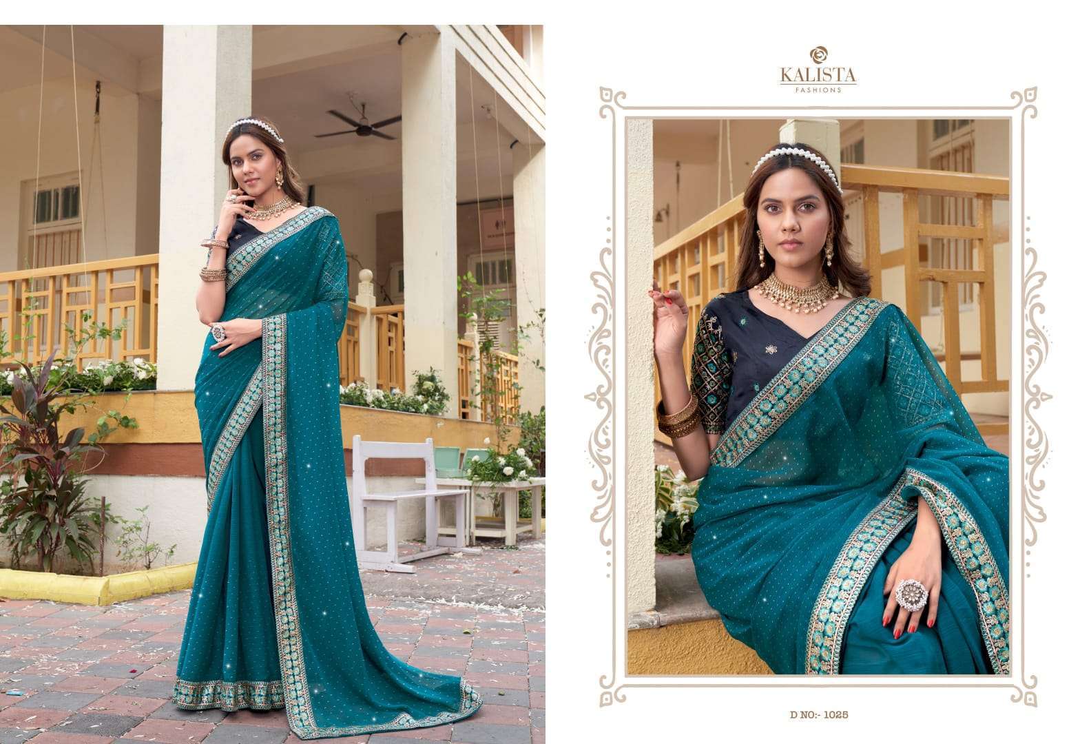 kalista fashions beautiful series 1021-1026 swaroskvi work saree