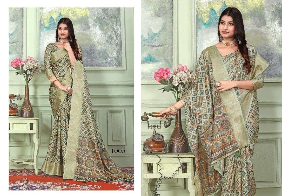 mintorsi Heritage Digital Vol 1 series 1001-1010 tussar silk saree 