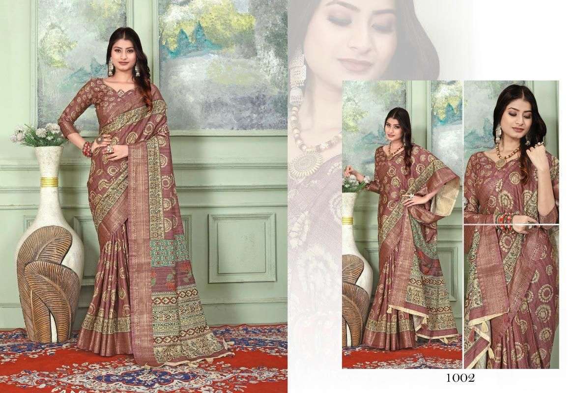 mintorsi Heritage Digital Vol 1 series 1001-1010 tussar silk saree 