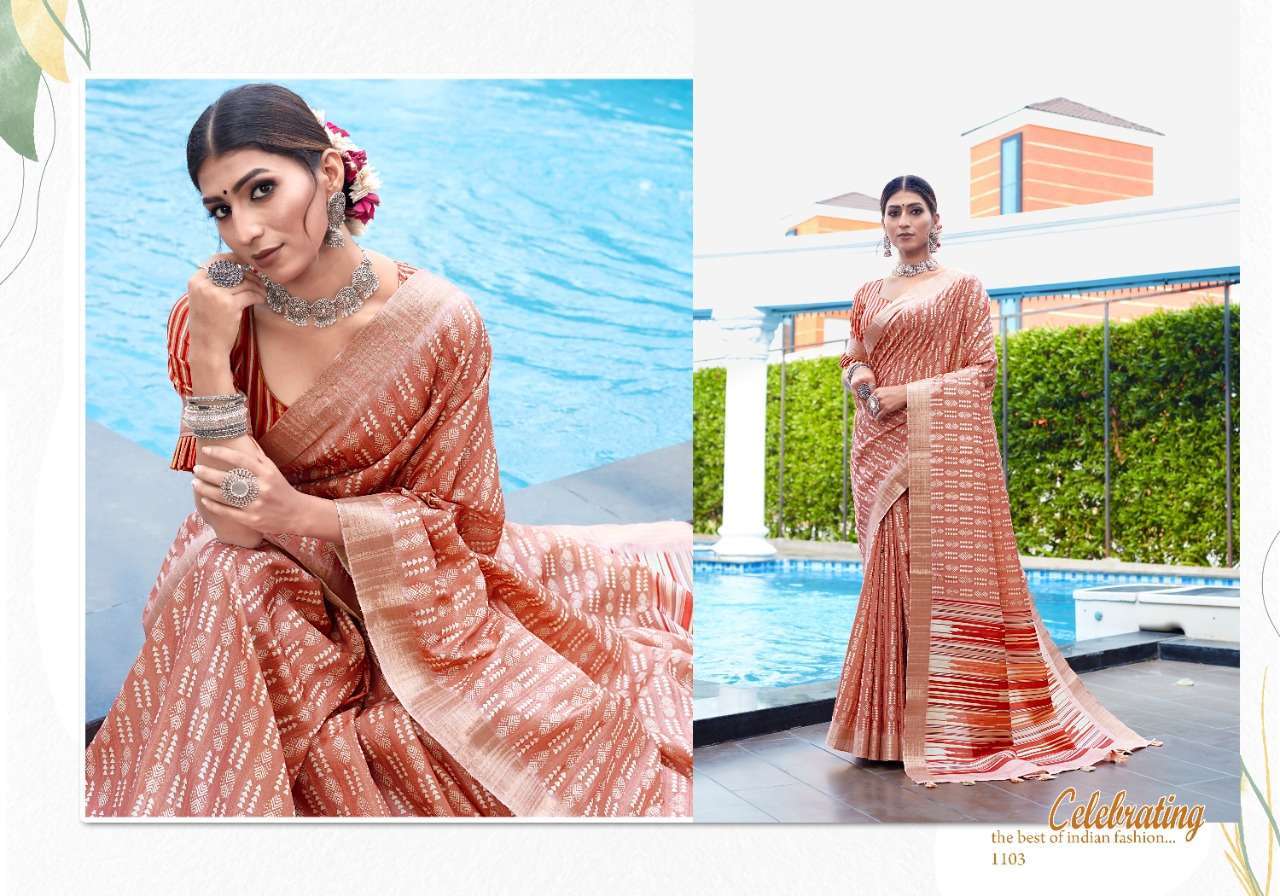 mintorsi tanishka digital vol 1 series 1101-1110 Banarasi Cora Silk saree
