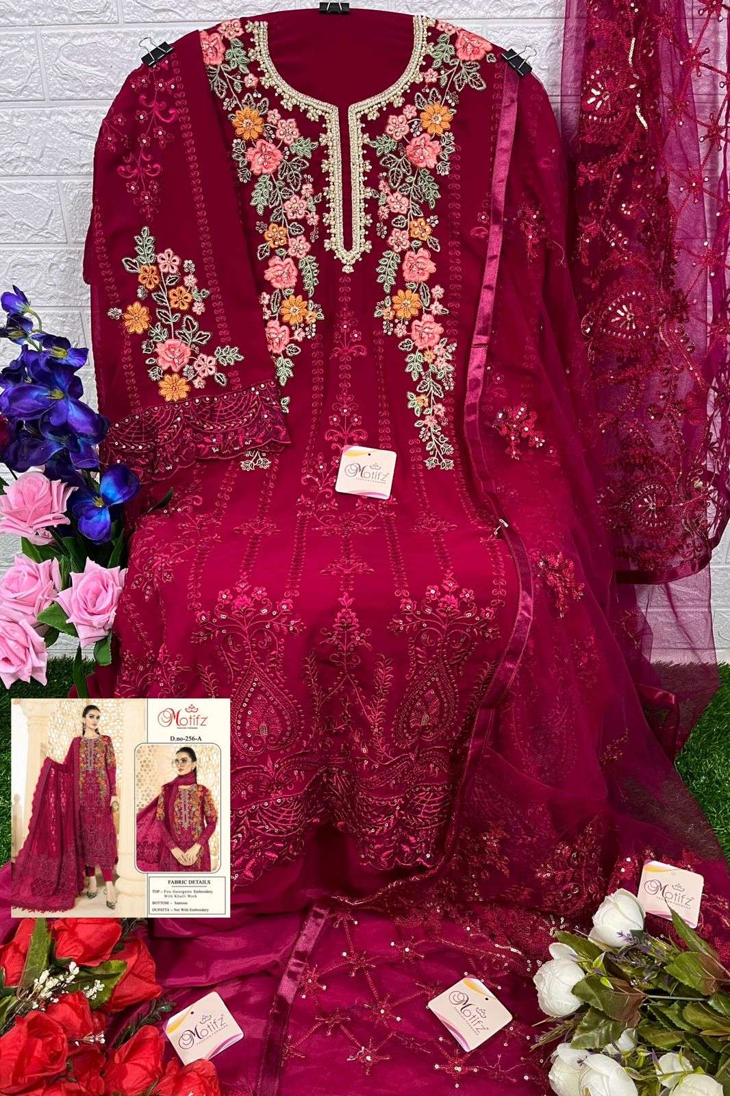 motifz brand 256 abcd designer georgette suit 