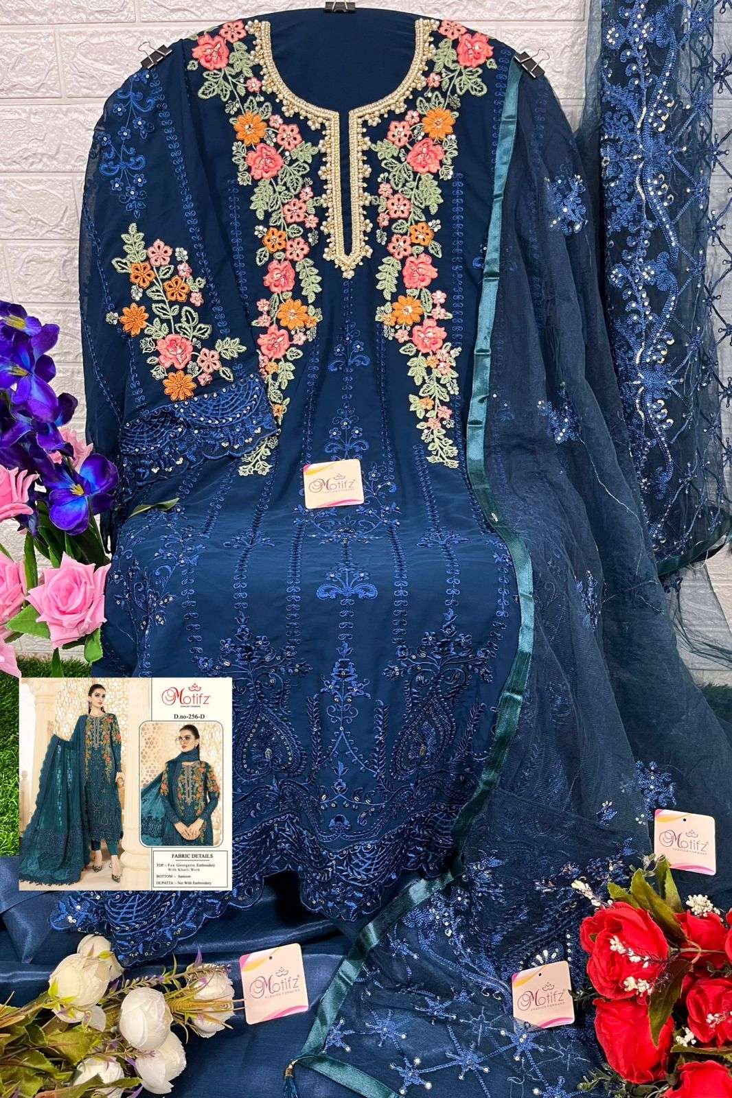 motifz brand 256 abcd designer georgette suit 