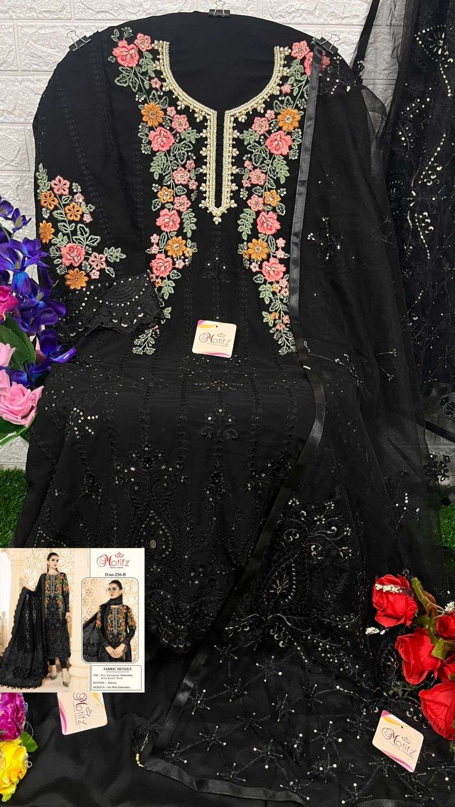 motifz brand 256 abcd designer georgette suit 