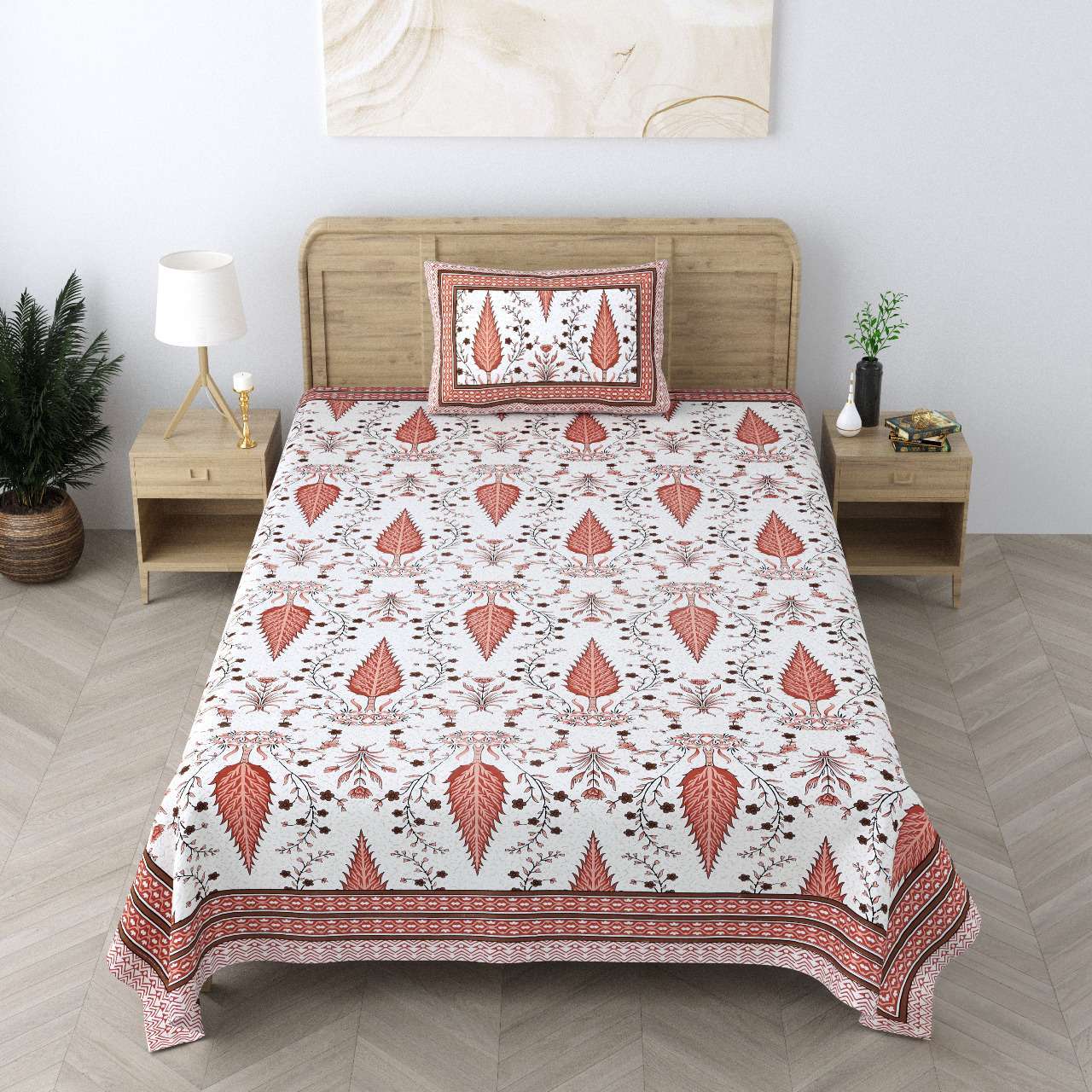 pr Heritage Jaipuri Single Bedsheet Pure South Autoloom Cotton