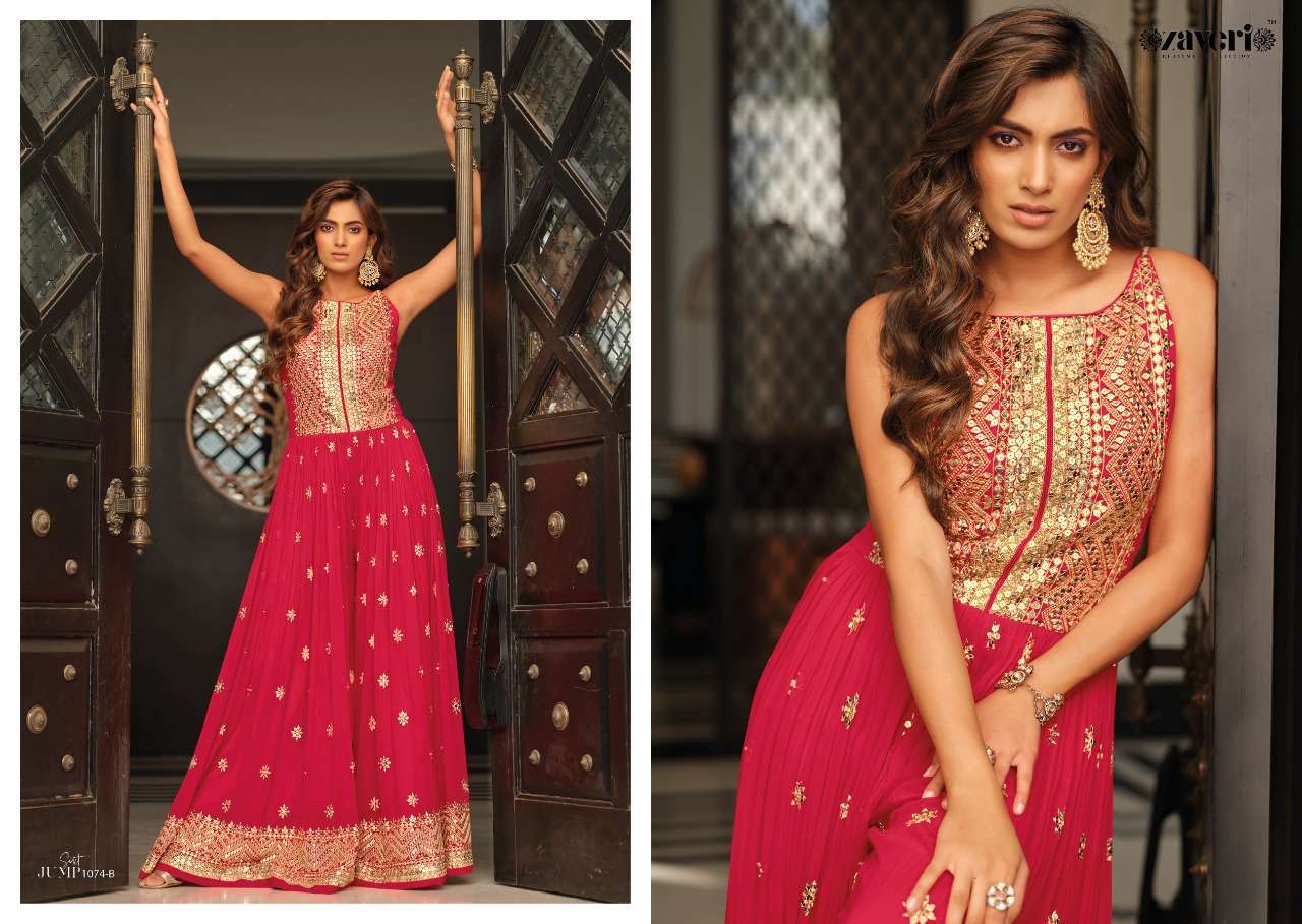 zaveri jumpsuit color edition vol 2 series 1074 chinon jumpsuit
