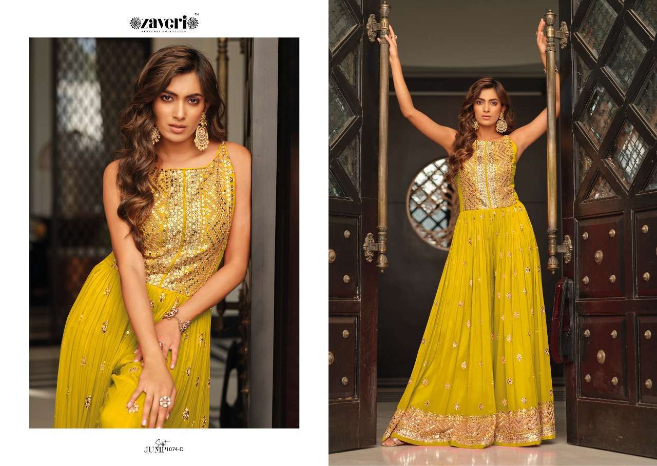 zaveri jumpsuit color edition vol 2 series 1074 chinon jumpsuit