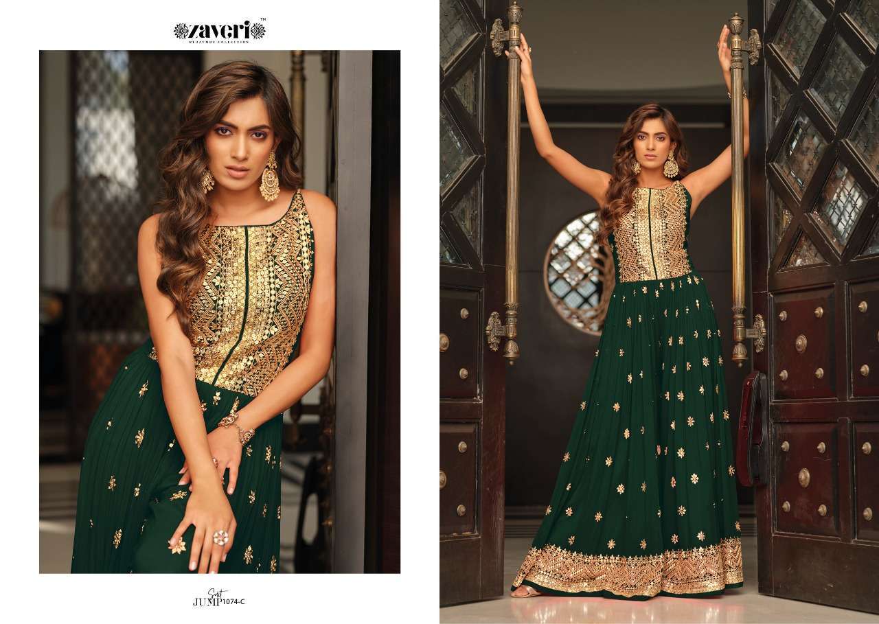 zaveri jumpsuit color edition vol 2 series 1074 chinon jumpsuit