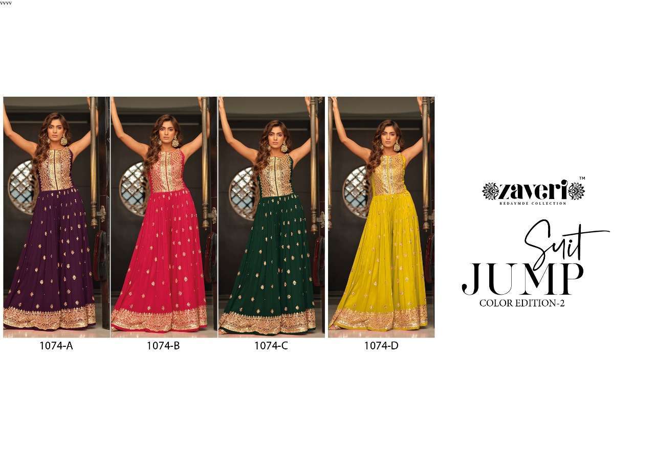 zaveri jumpsuit color edition vol 2 series 1074 chinon jumpsuit