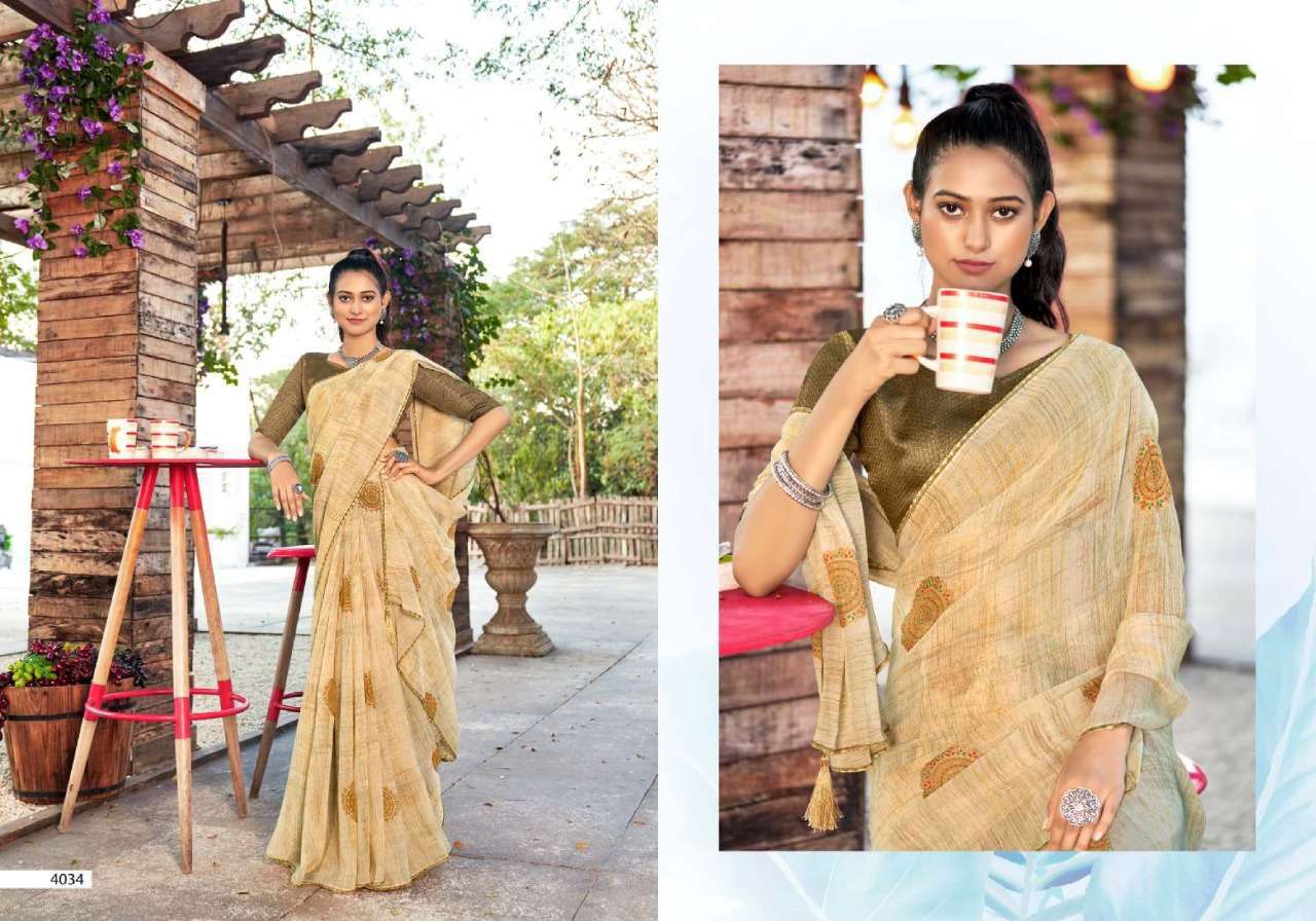 5d designer colors series 4031-4038 georgette saree 