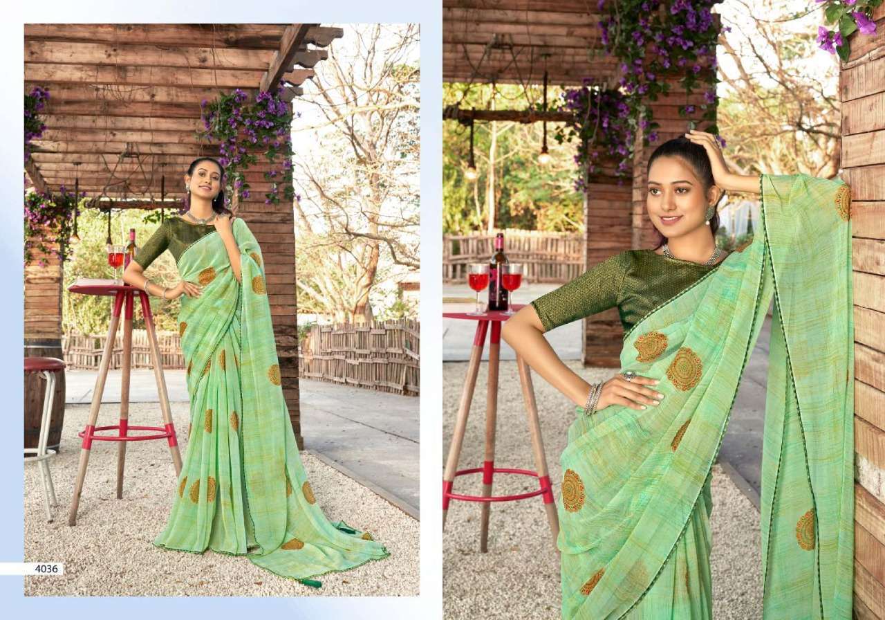 5d designer colors series 4031-4038 georgette saree 