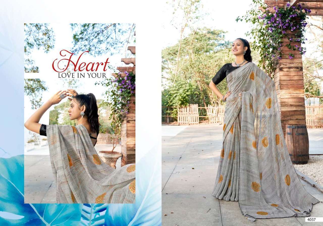5d designer colors series 4031-4038 georgette saree 