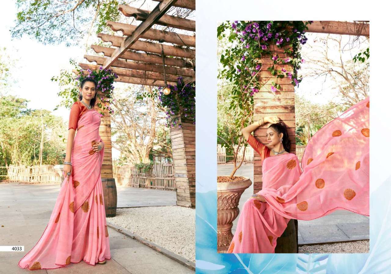 5d designer colors series 4031-4038 georgette saree 