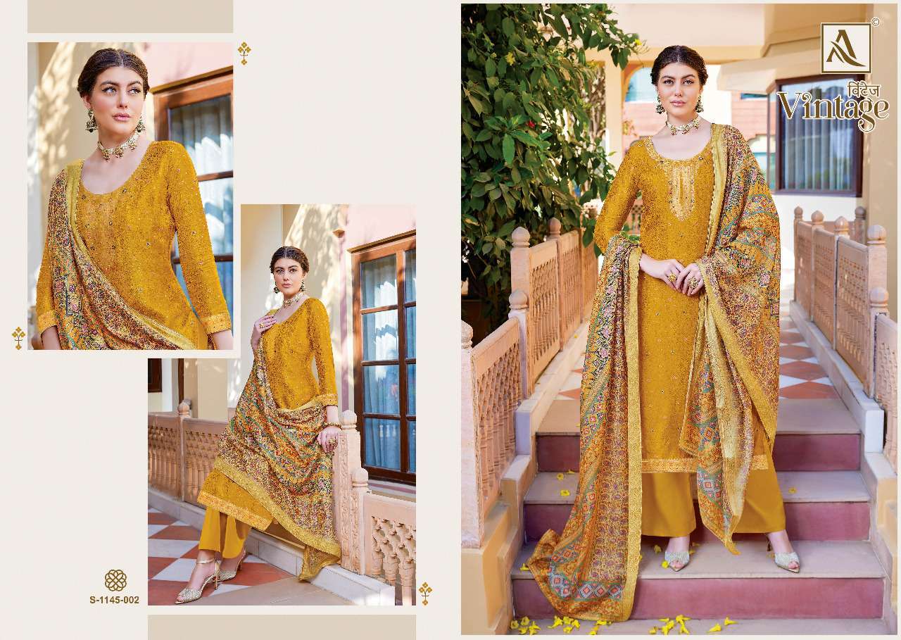 alok suit vintage series 1145001-1145006 pure dola jacquard suit 