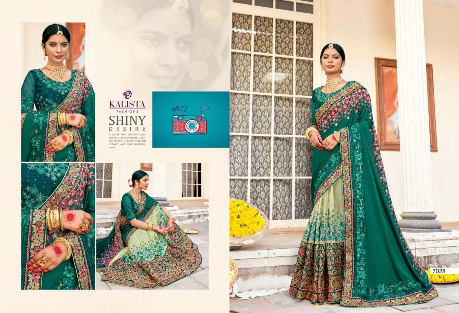 kalista khawaab vol 21 series 7024-7029 fancy embroidery saree