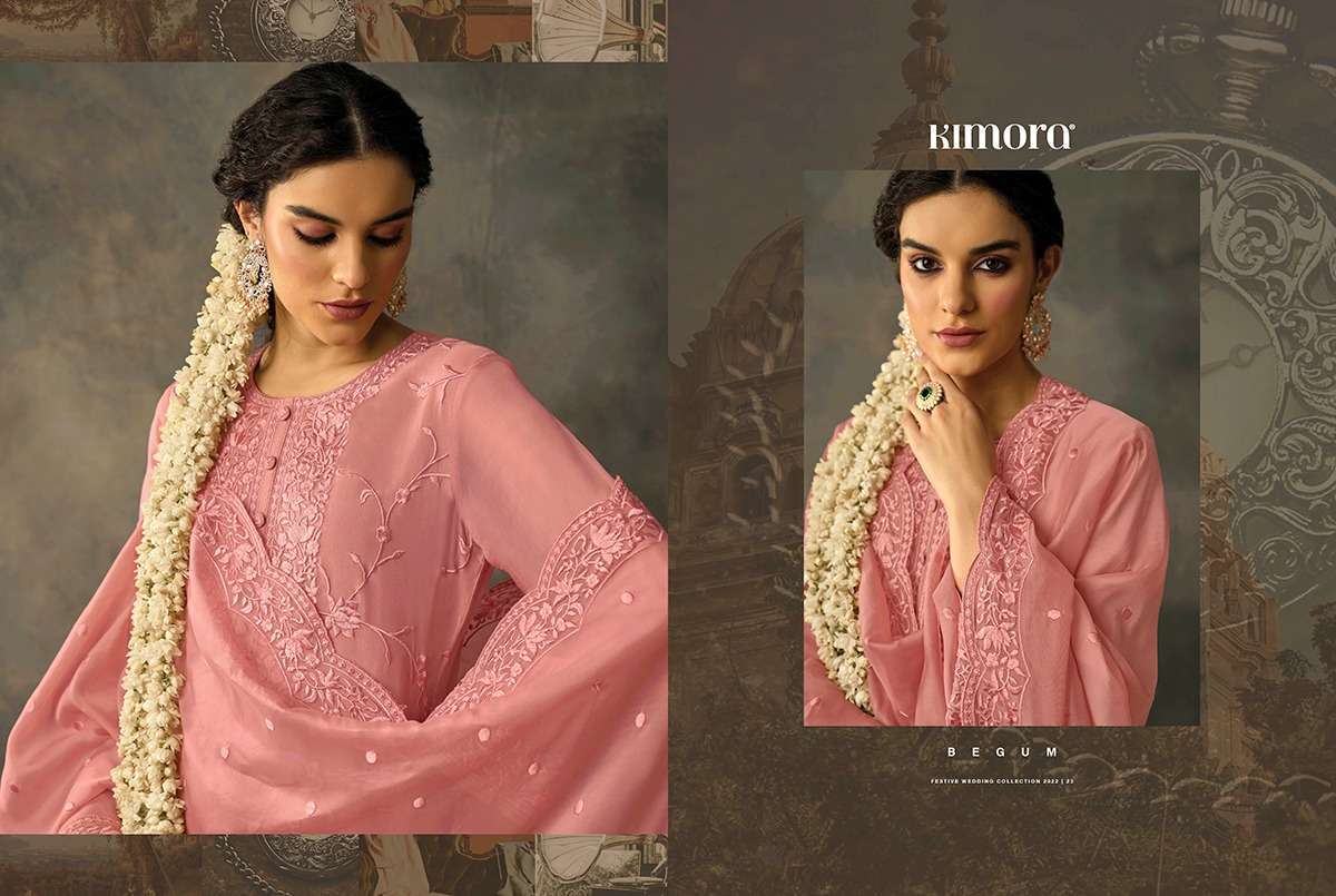 kimora begum series 2041-2048 organza work suit 