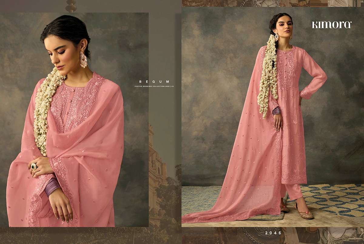 kimora begum series 2041-2048 organza work suit 
