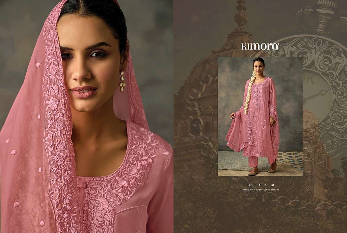 kimora begum series 2041-2048 organza work suit 