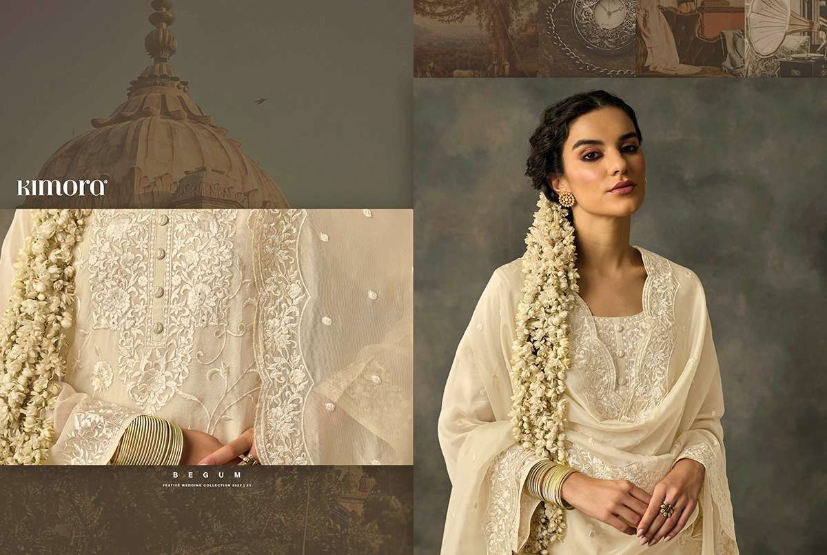 kimora begum series 2041-2048 organza work suit 