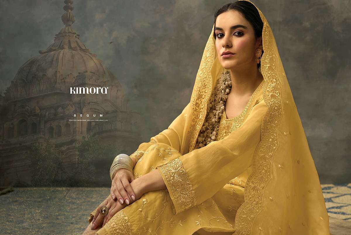 kimora begum series 2041-2048 organza work suit 