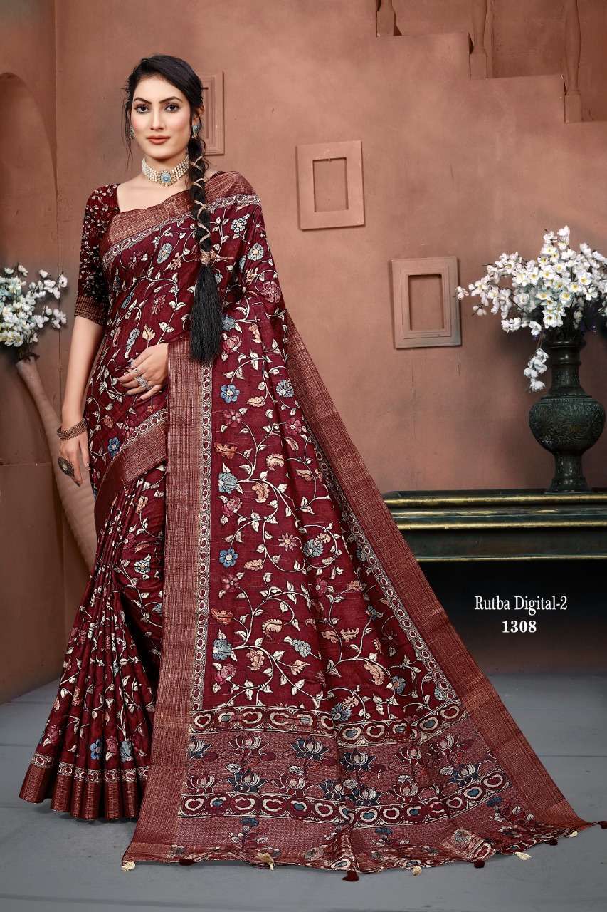 mintorsi rutba digital vol 2 series 1301-1310 banarasi cora silk saree 