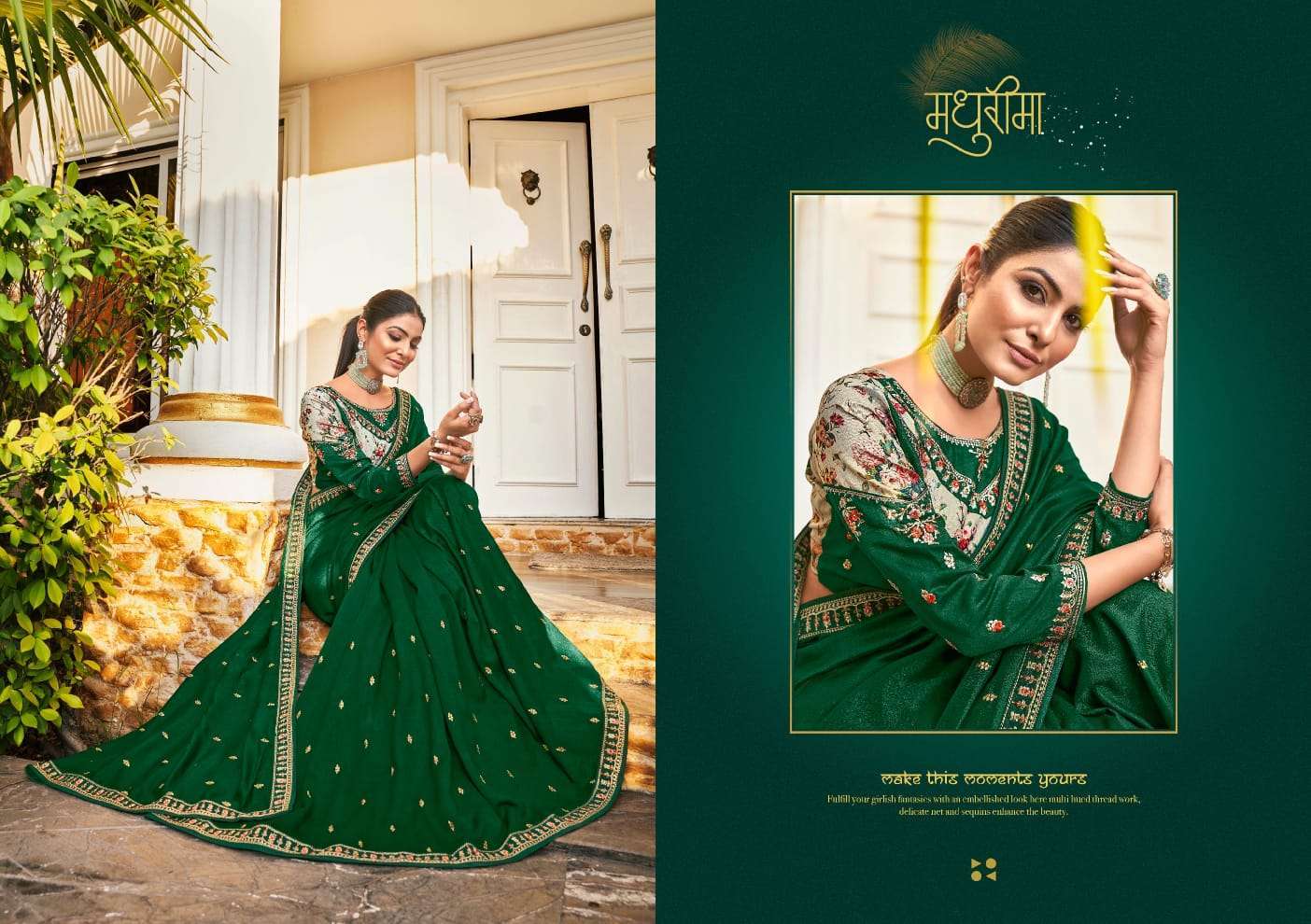 right women heritage series 81281-81288 vichitra work saree