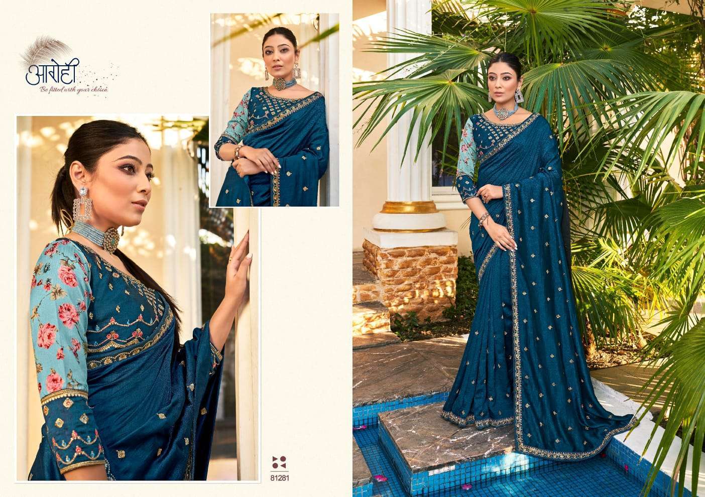 right women heritage series 81281-81288 vichitra work saree