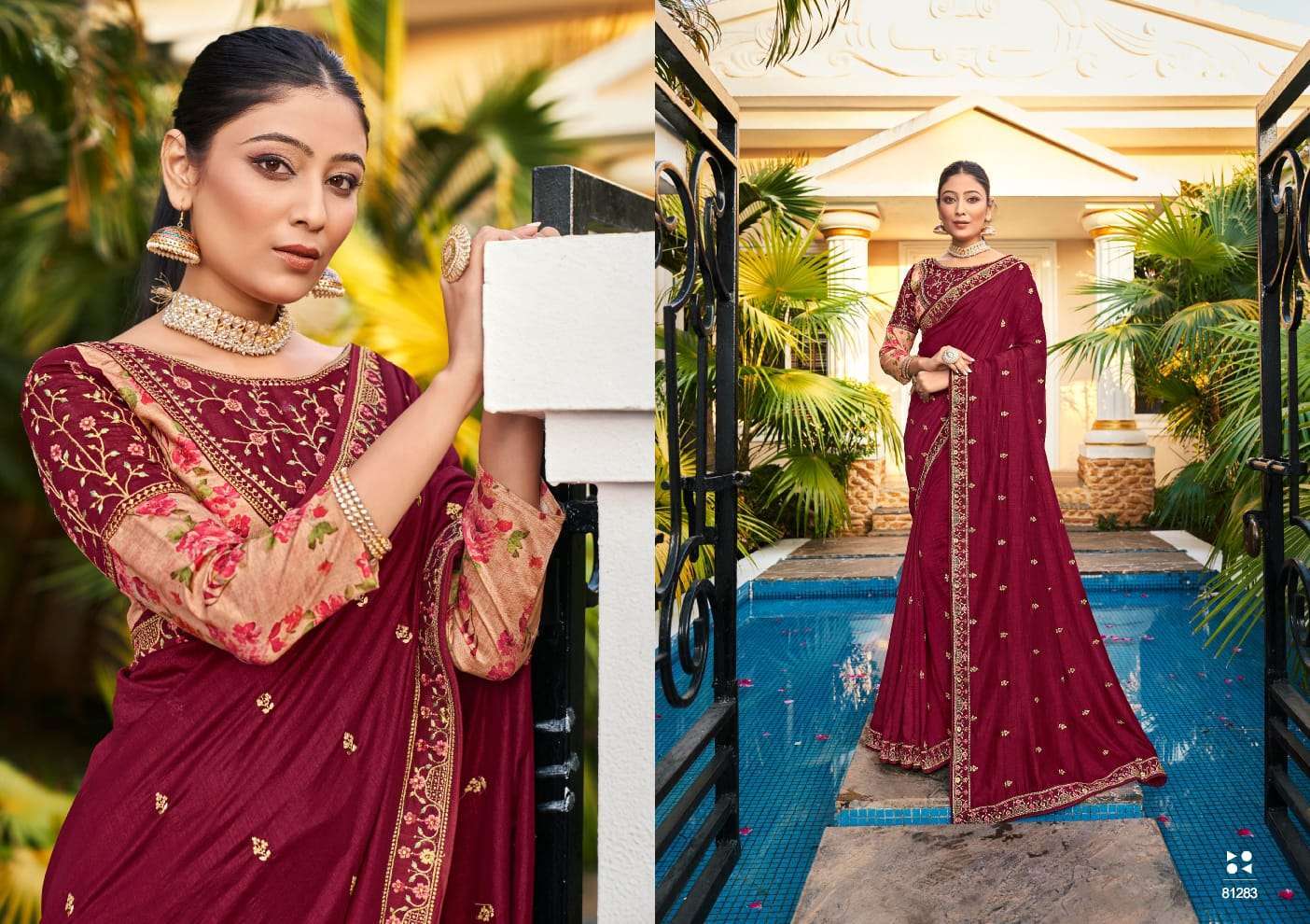 right women heritage series 81281-81288 vichitra work saree