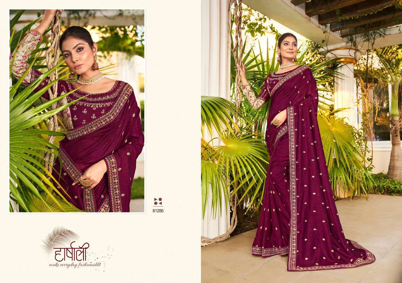 right women heritage series 81281-81288 vichitra work saree