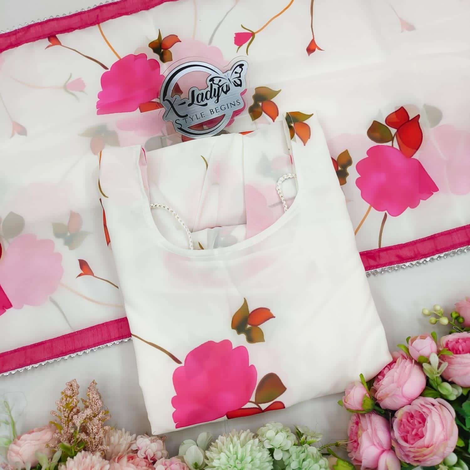 x-lady floral norani faux georgette suit 