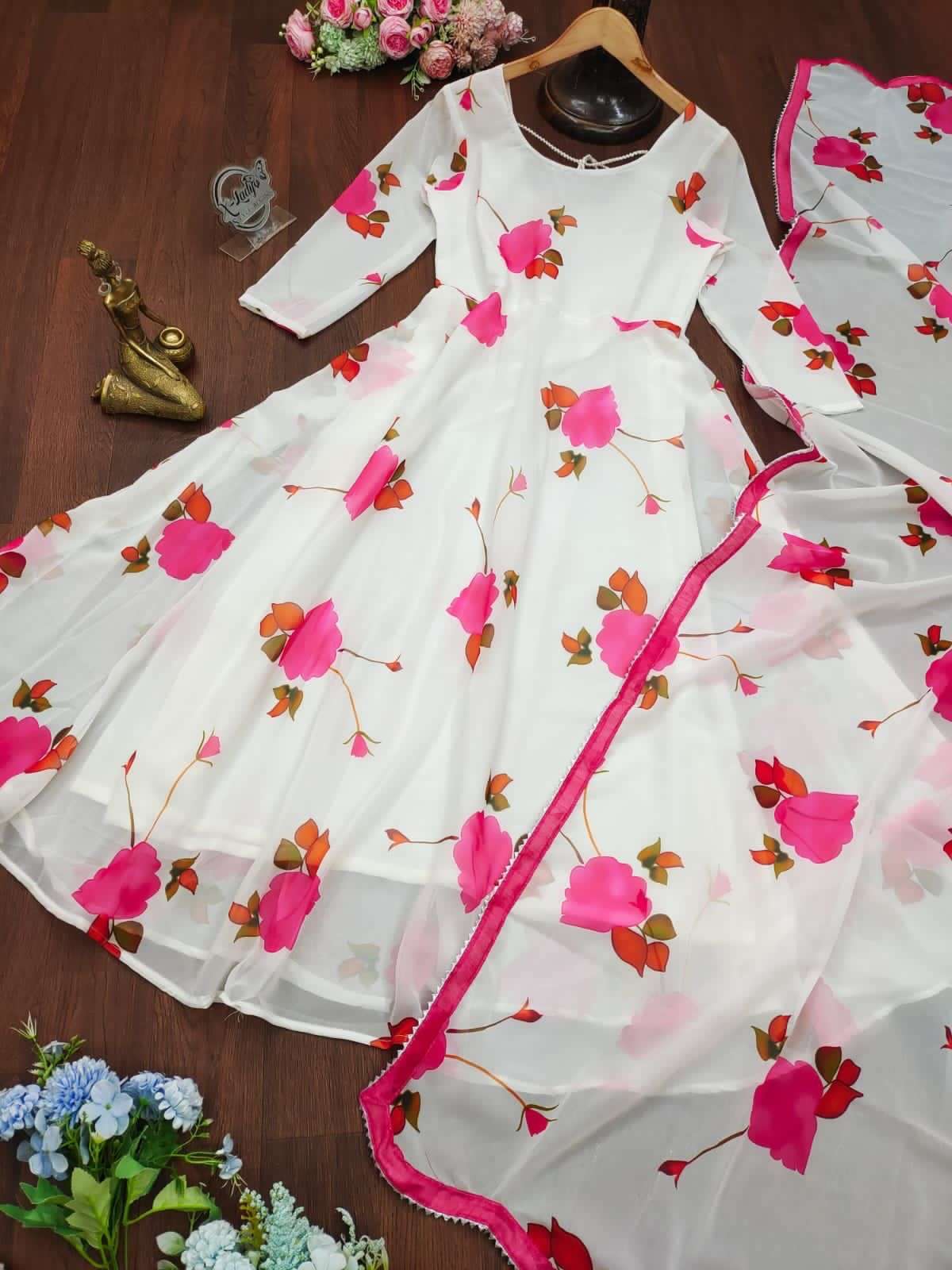 x-lady floral norani faux georgette suit 