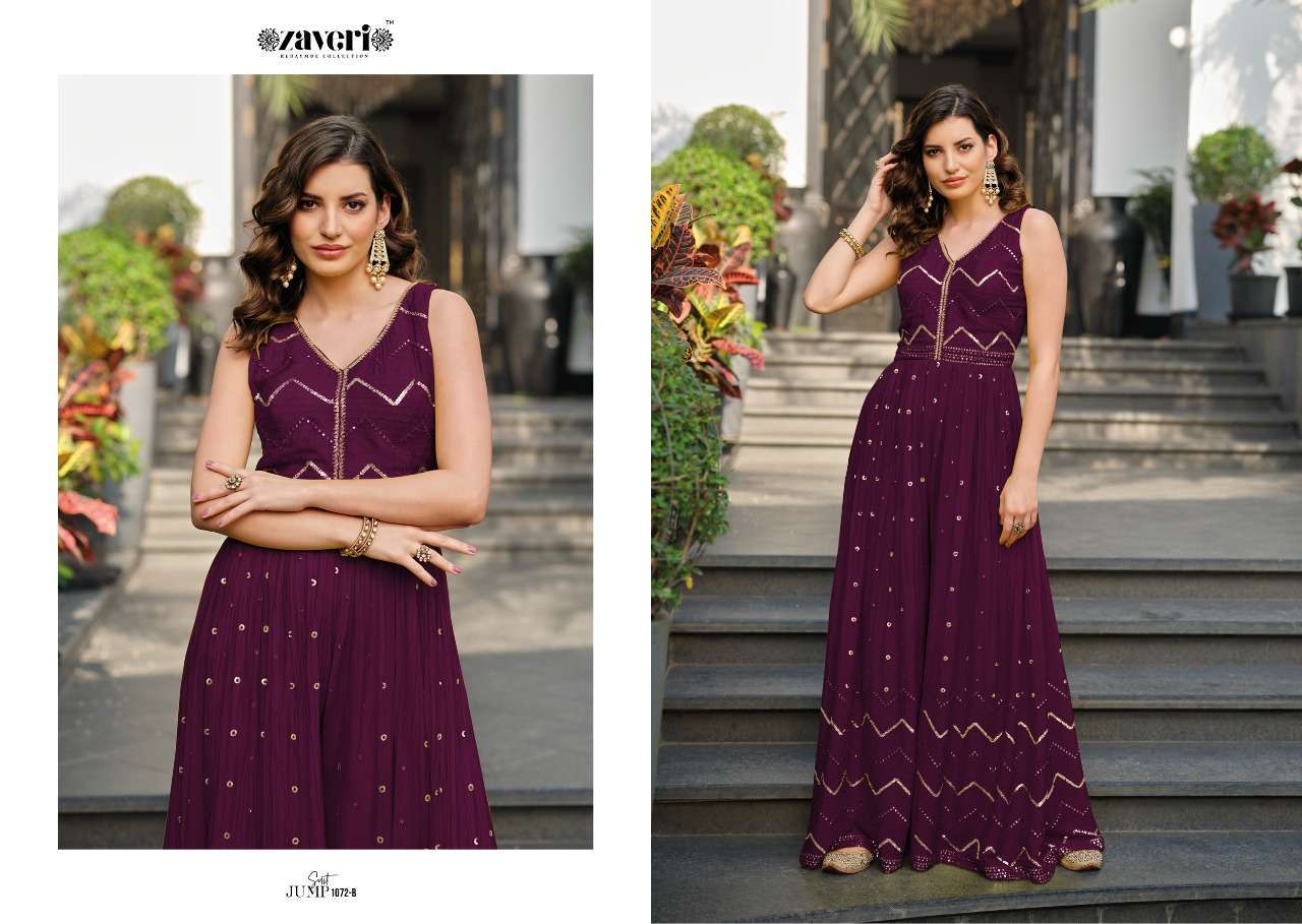 zaveri jumpsuit colored vol 2 series 1072 chinon jumpsuit 