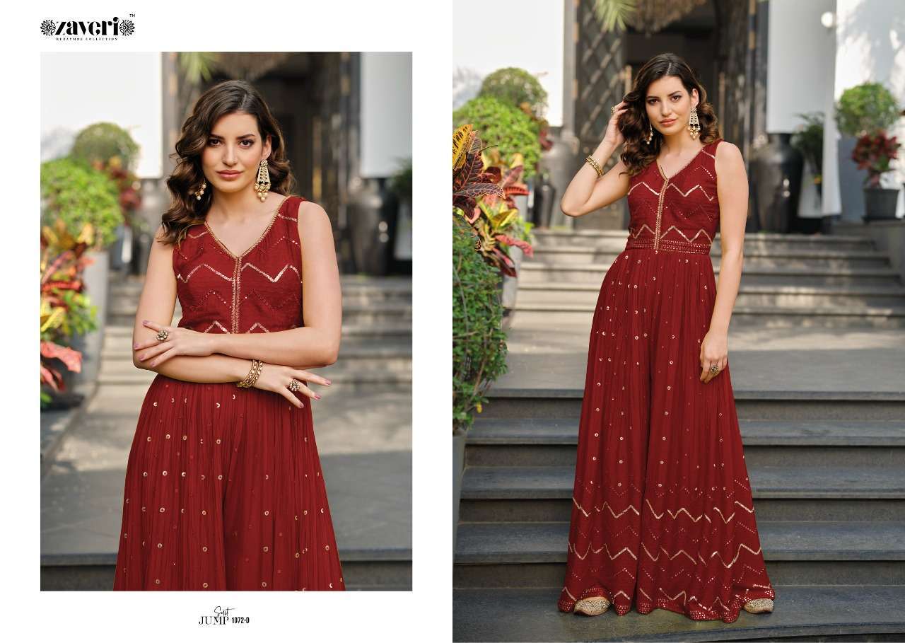 zaveri jumpsuit colored vol 2 series 1072 chinon jumpsuit 