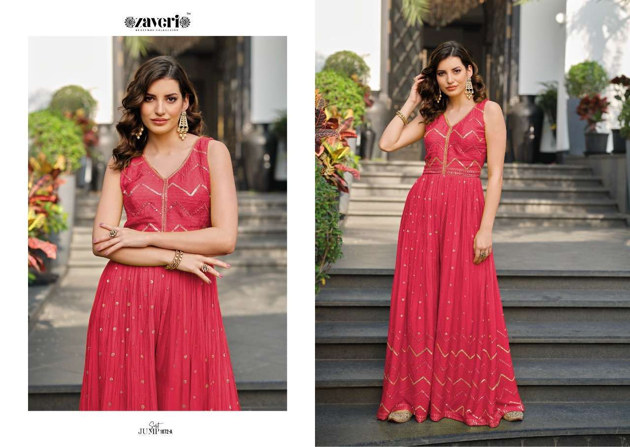 zaveri jumpsuit colored vol 2 series 1072 chinon jumpsuit 