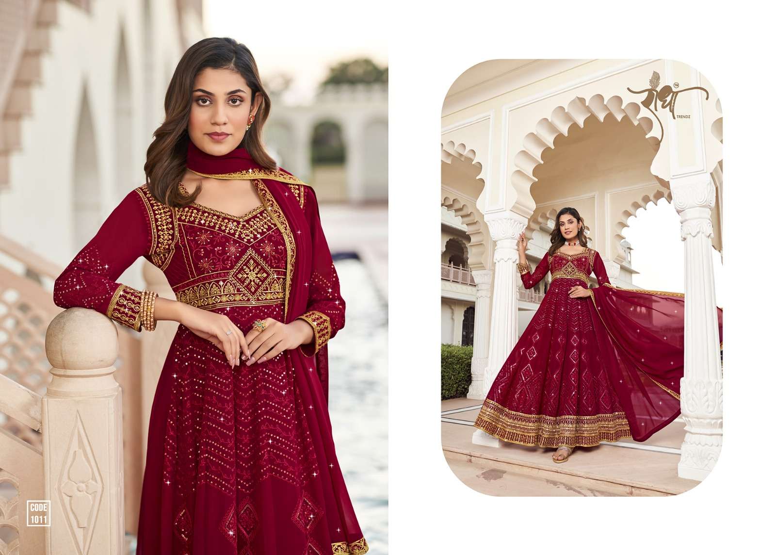 floral vol 2 designer georgette work suit 
